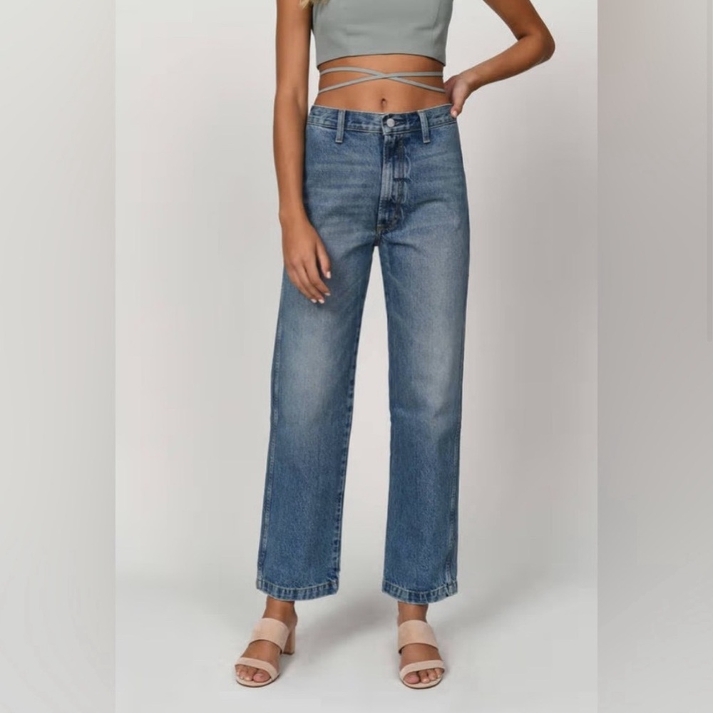 NWOT BOYISH The Kirby The Birds high waist straight leg distressed jeans 27-28